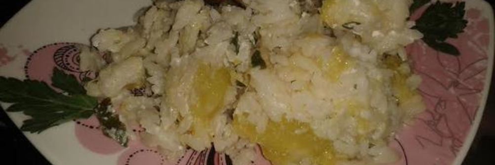 Рис с кабачками и фетой