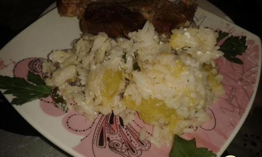 Рецепт риса с кабачками и фетой