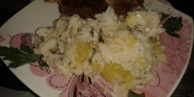 рис с кабачками и фетой