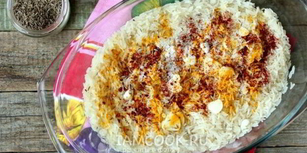 рис с мясом в духовке