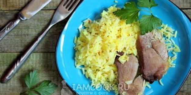 рис с мясом в духовке