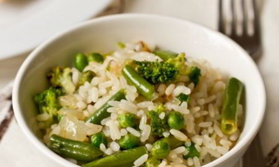 Рецепт риса с зелеными овощами