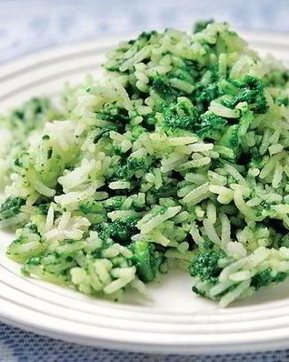 Рис со шпинатом