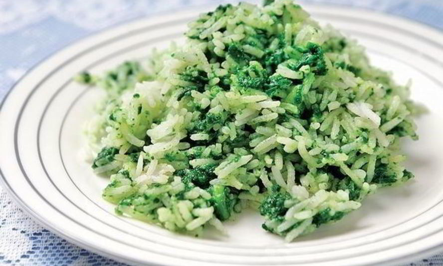 Рецепт риса со шпинатом