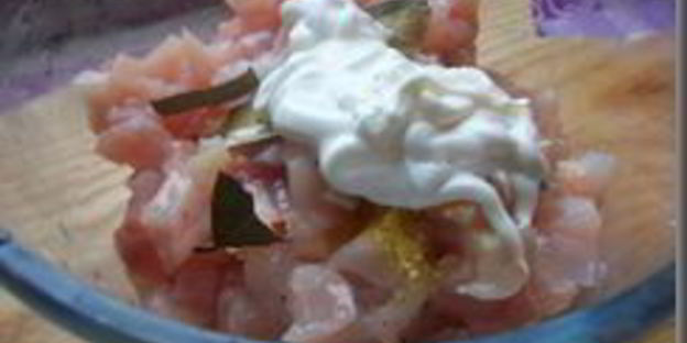 жареная картошка с куриным филе