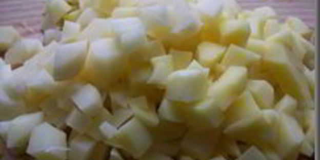 жареная картошка с куриным филе