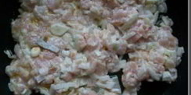 жареная картошка с куриным филе