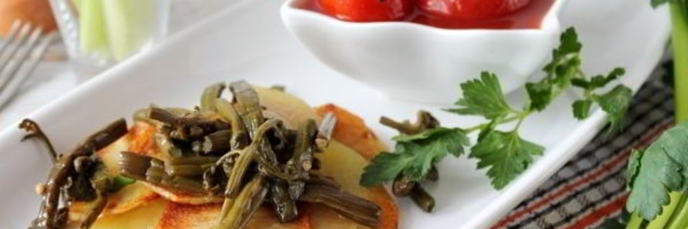 Жареная картошка с папоротником