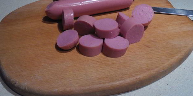 жареная картошка с сосисками