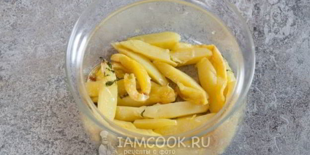 жареная картошка в микроволновке