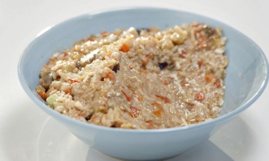 Рецепт жареного риса с овощным рагу