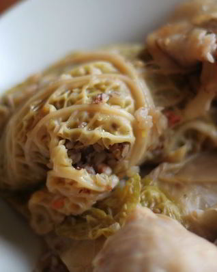 Голубцы с гречкой и грибами