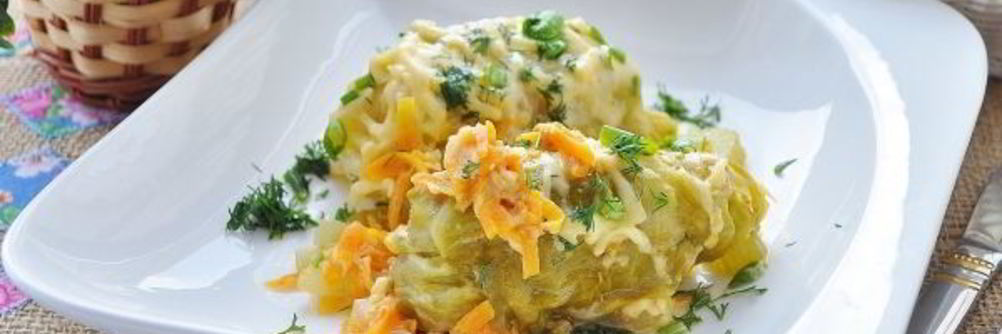 Голубцы с индейкой в сливочном соусе в мультиварке