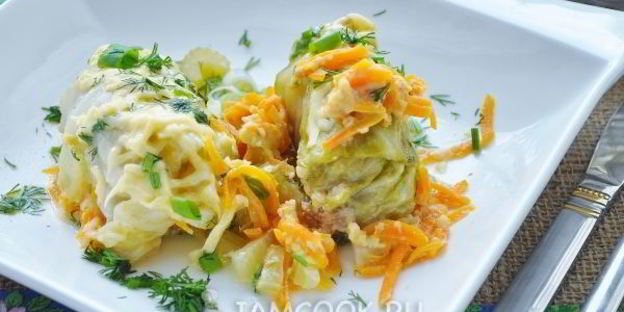 голубцы с индейкой в сливочном соусе в мультиварке