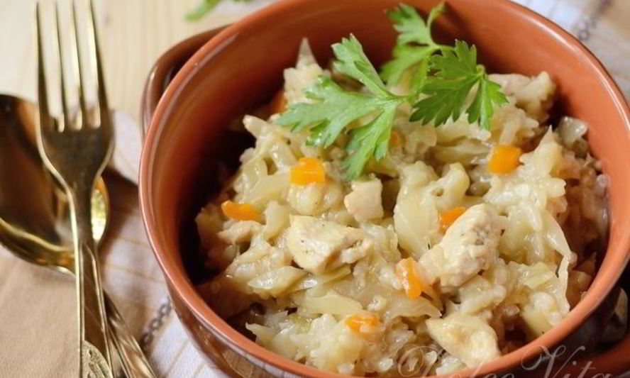 Рецепт ленивых голубцов с курицей