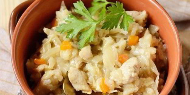 ленивые голубцы с курицей