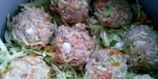 ленивые голубцы с рисом и фаршем