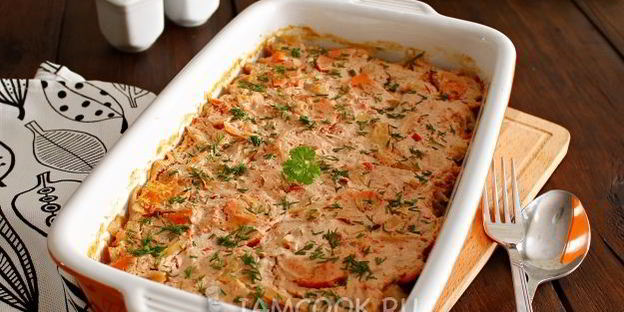 ленивые голубцы слоями в духовке