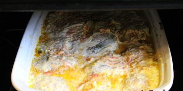 ленивые голубцы запеченные в сметане