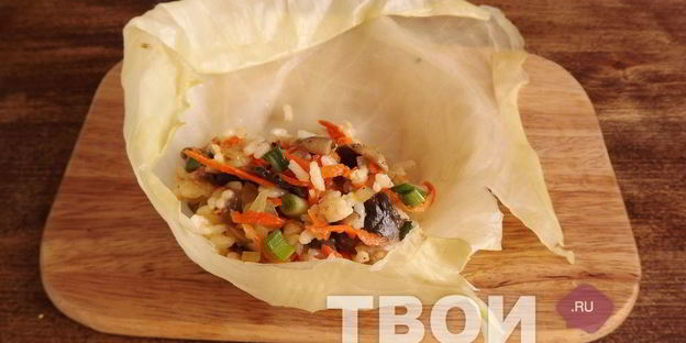 постные голубцы с грибами