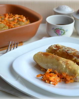 Постные голубцы с рисом