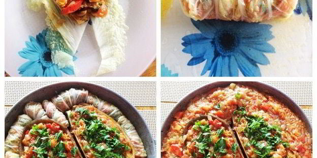 постные овощные голубцы