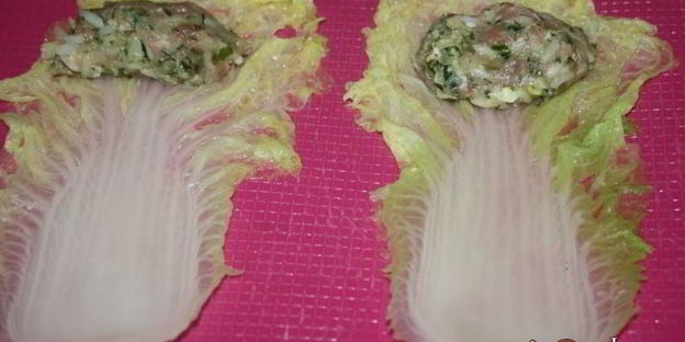весенние голубцы из фарша со свежей зеленью