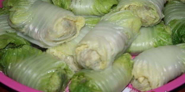 весенние голубцы из фарша со свежей зеленью