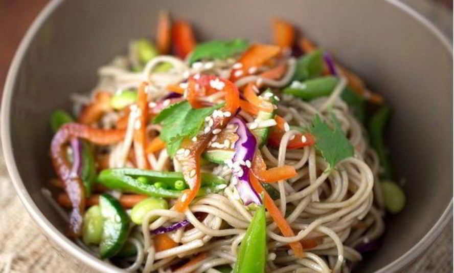 Рецепт гречневой лапши с овощами