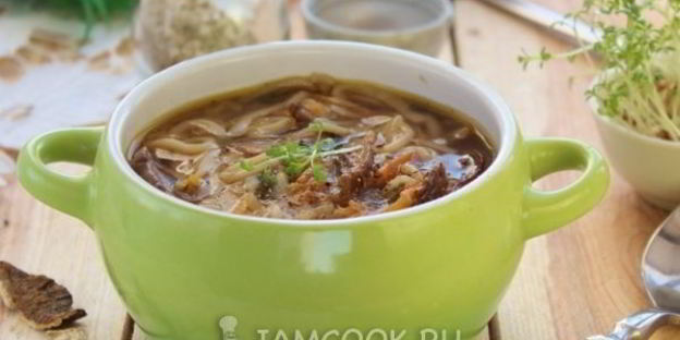 грибная лапша из сушеных грибов