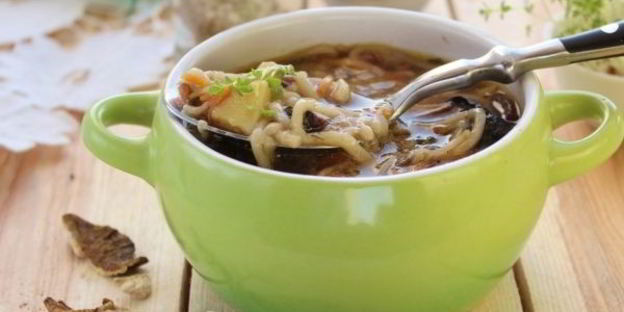 грибная лапша из сушеных грибов