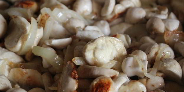 дождевики жаренные с луком