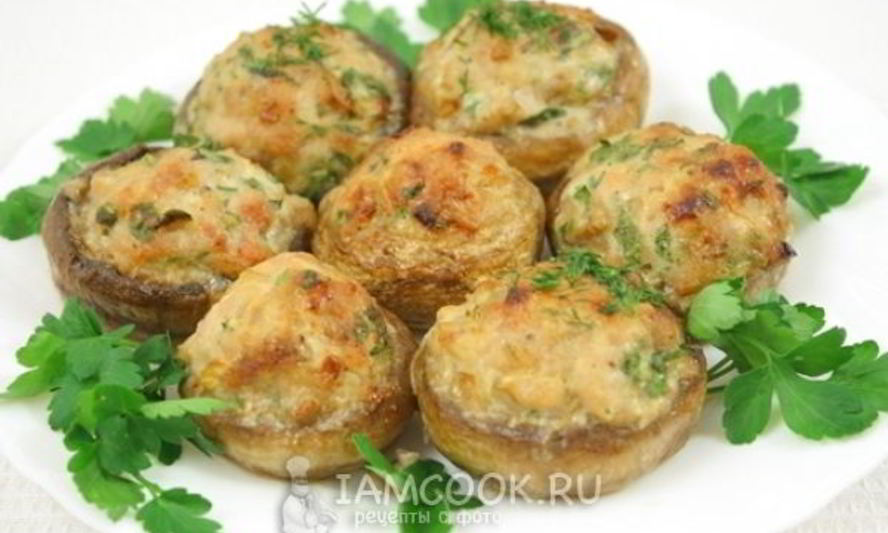 Рецепт фаршированных шампиньонов с фаршем