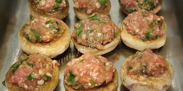 фаршированные шампиньоны с фаршем