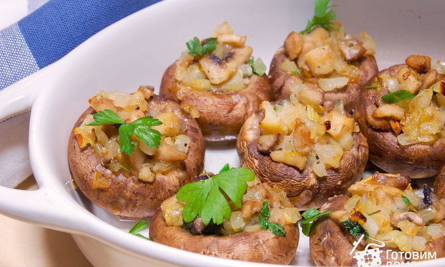 Рецепт фаршированных шампиньонов