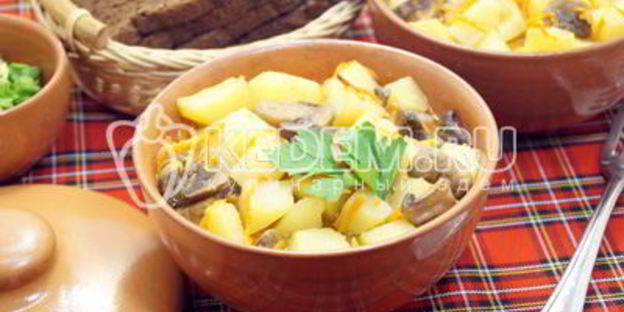 горшочки с грибами в духовке