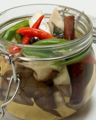 Грибы по-корейски с перцем