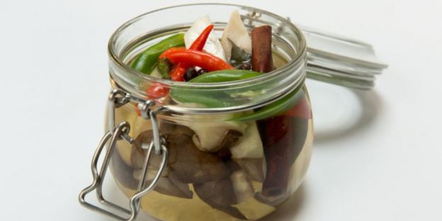 грибы по-корейски с перцем