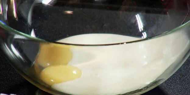 грибы под сырным кастардом