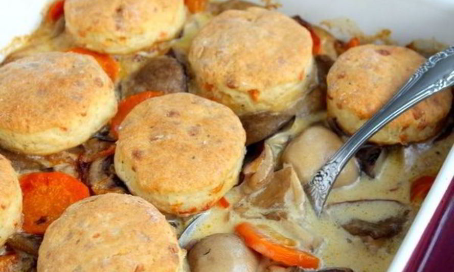 Рецепт грибов с сырными сконами