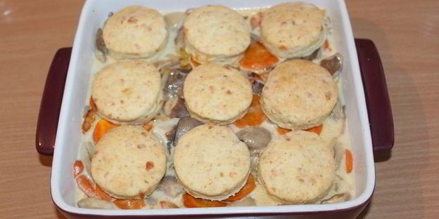 грибы с сырными сконами