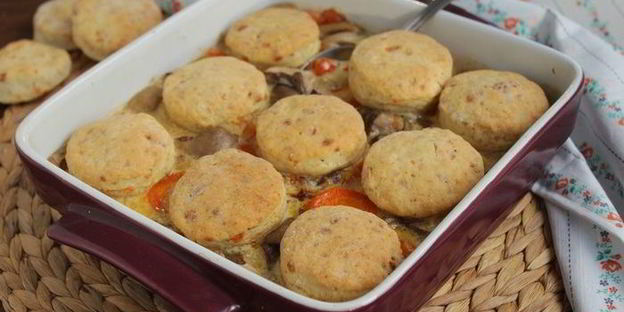 грибы с сырными сконами