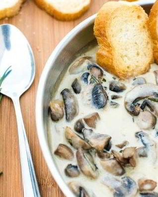 Грибы со сливками