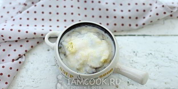 грибы запеченные с соусом бешамель