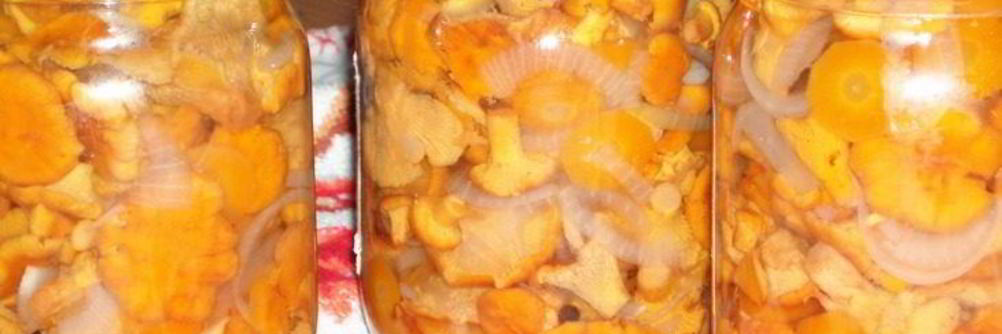 Консервированные жареные лисички