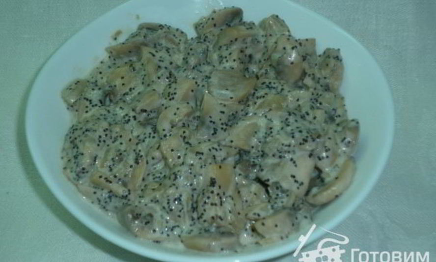 Рецепт маковых шампиньонов