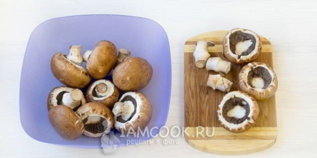 постные фаршированные шампиньоны