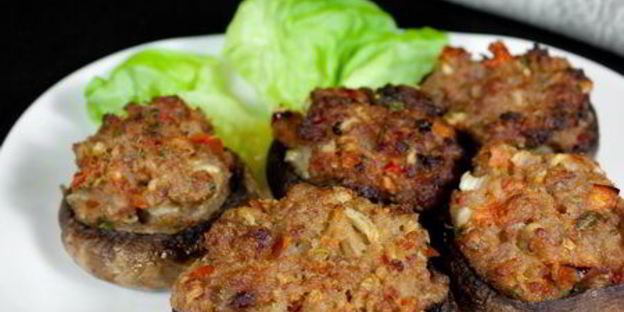 шампиньоны, фаршированные мясом