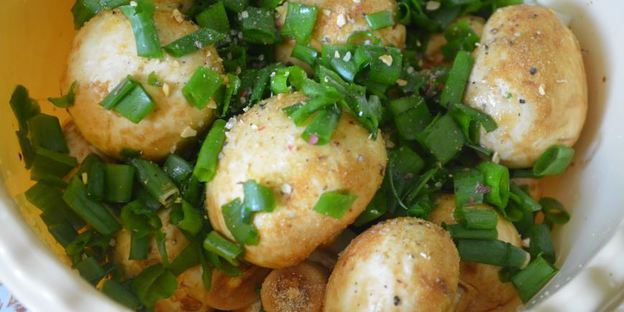 шампиньоны на мангале