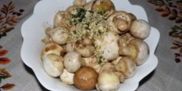 шампиньоны на шампурах